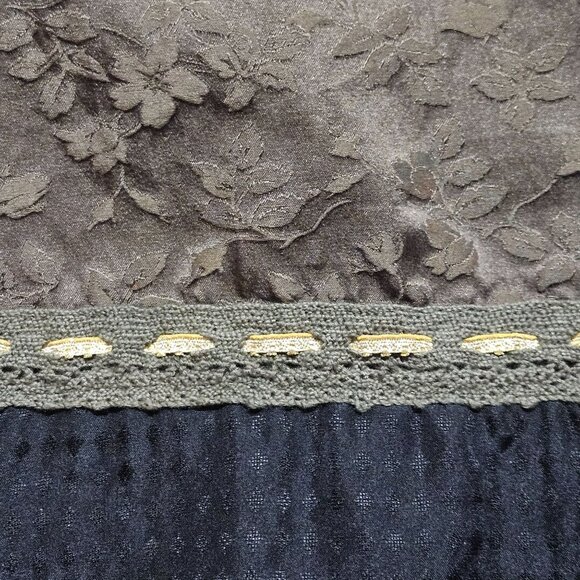 Anthropologie Moulinette Soeurs Women's Silk Jacquard Color Block Dress Orange/B - Picture 12 of 16